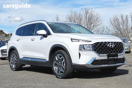 White 2022 Hyundai Santa FE Wagon Elite Hev (7 Seat)