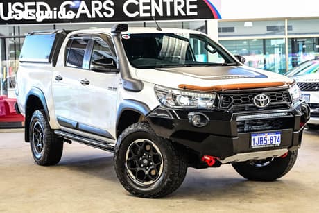 White 2018 Toyota Hilux Dual Cab Utility Rugged X (4X4)