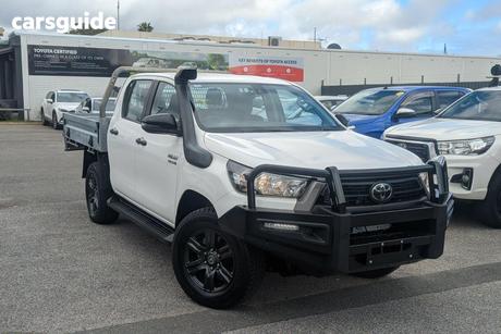 White 2021 Toyota Hilux Double Cab Chassis Sr (4X4)