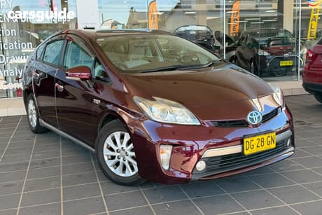 Burgundy 2015 Toyota Prius Hatchback (Phev)
