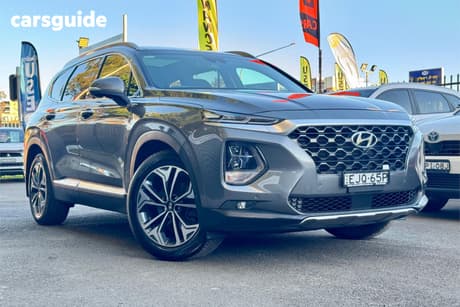 Grey 2020 Hyundai Santa FE Wagon Highlander Crdi Burg (Awd)
