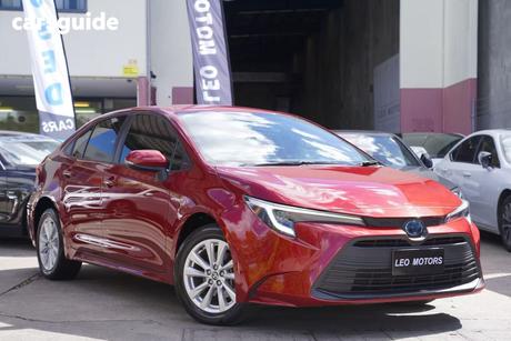 Red 2024 Toyota Corolla Sedan Ascent Sport Hybrid