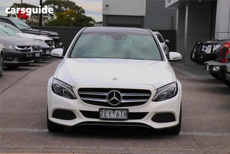 White 2015 Mercedes-Benz C200 Sedan