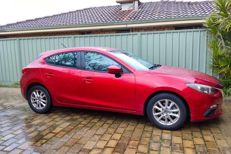 Red 2015 Mazda 3 Hatchback Neo