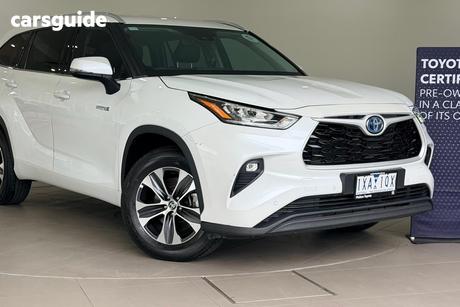 White 2022 Toyota Kluger Wagon Gxl Hybrid Awd
