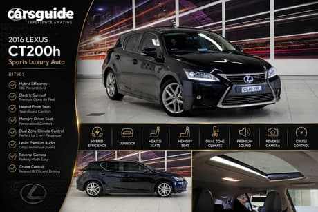 Blue 2016 Lexus CT200H Hatchback Sports Luxury
