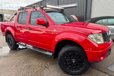 Red 2014 Nissan Navara Dual Cab Chassis Rx (4X4)