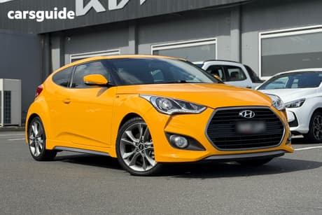 Yellow 2016 Hyundai Veloster Coupe Sr Turbo