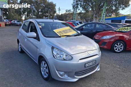 Silver 2013 Mitsubishi Mirage Hatchback Es