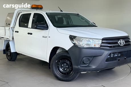White 2018 Toyota Hilux Double Cab Pick Up Workmate