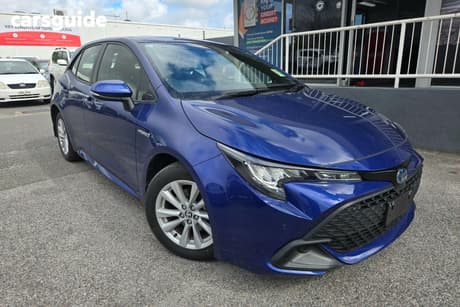 Blue 2022 Toyota Corolla Hatchback Ascent Sport Hybrid