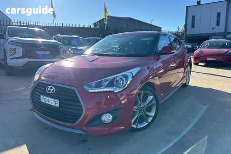 Red 2017 Hyundai Veloster Coupe Sr Turbo Blue Interior