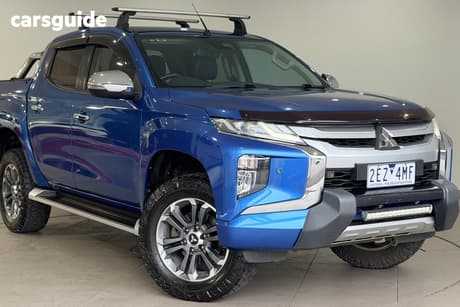Blue 2019 Mitsubishi Triton Double Cab Pick Up Gls (4X4) Premium