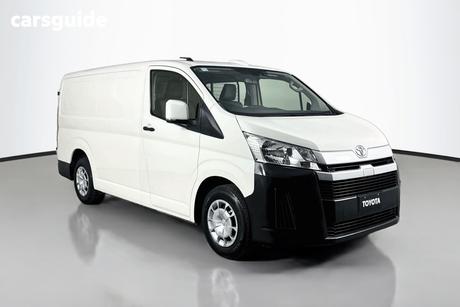 White 2023 Toyota HiAce Commercial HIACE DSL LWB VAN A/T DEL RH SLIDE DOOR+BARN DOORS