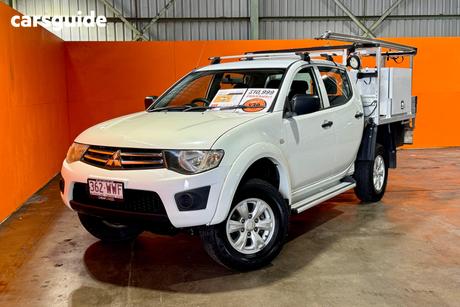 White 2014 Mitsubishi Triton Double Cab Utility Glx (4X4)
