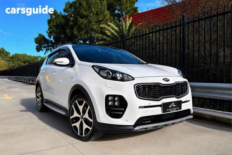 White 2017 Kia Sportage Wagon Gt-Line Grey Leather (Awd)