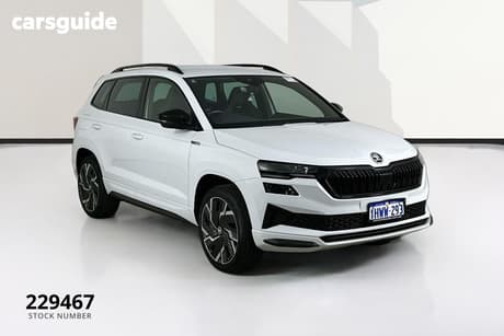 White 2023 Skoda Karoq Wagon Sportline (4X4) 140Tsi