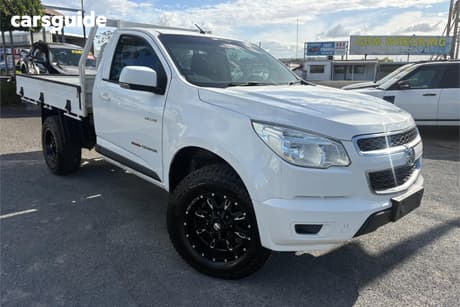 White 2013 Holden Colorado Space Cab Chassis Lx (4X4)