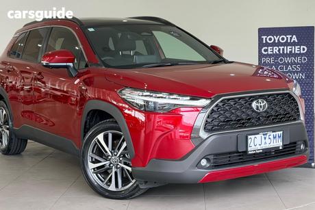 Red 2025 Toyota Corolla Cross Wagon Atmos 2Wd Hybrid