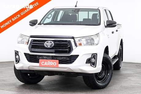 White 2019 Toyota Hilux Double Cab Chassis Sr (4X4)