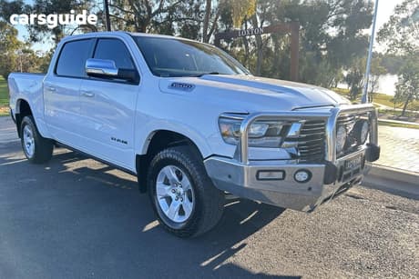 White 2022 RAM 1500 Crew Cab Utility Laramie (Hybrid)
