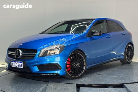 Blue 2014 Mercedes-Benz A45 Hatchback Amg