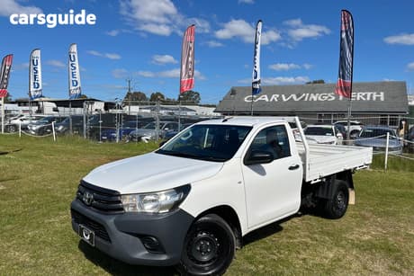 White 2015 Toyota Hilux Cab Chassis Workmate