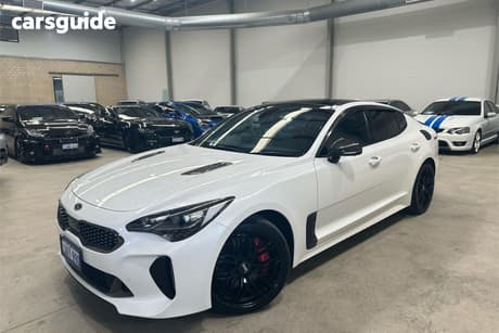 White 2019 Kia Stinger Sedan Gt (Black Leather)
