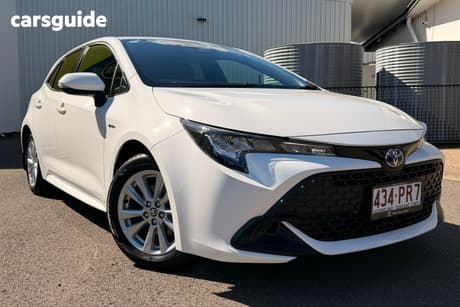 White 2024 Toyota Corolla Hatchback Ascent Sport Hybrid