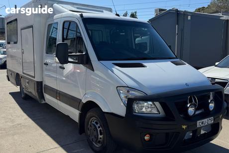 White 2013 Mercedes-Benz Sprinter Dual Cab Chassis 519Cdi Lwb