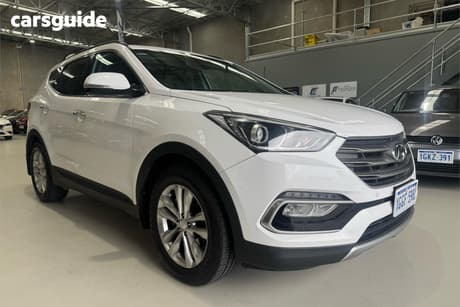 White 2016 Hyundai Santa FE Wagon Elite Crdi (4X4)