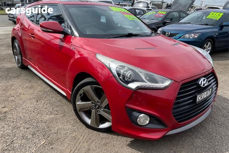 Red 2014 Hyundai Veloster Coupe Sr Turbo