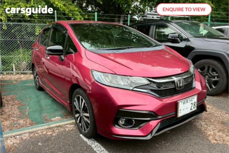 Red 2018 Honda Fit Hatch HYBRID S HONDA SENSING