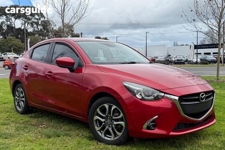 Red 2017 Mazda 2 Sedan Gt