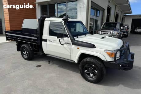 White 2022 Toyota Landcruiser Cab Chassis Workmate