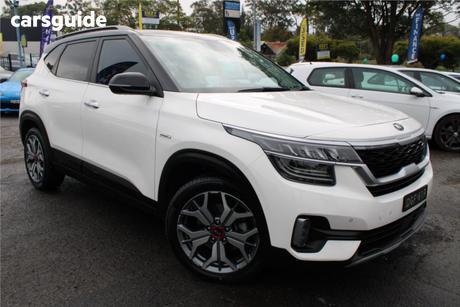 White 2021 Kia Seltos Wagon Gt Line (Awd)