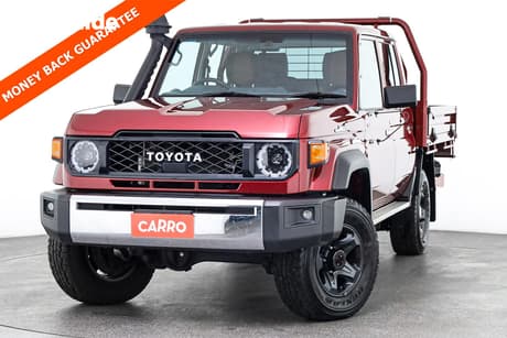 Red 2024 Toyota Landcruiser 70 Series Double Cab Chassis Lc79 Gxl + Diff Locks