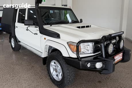 White 2019 Toyota Landcruiser Double Cab Chassis Gxl (4X4)