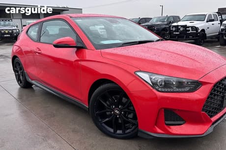 Red 2019 Hyundai Veloster Coupe Turbo