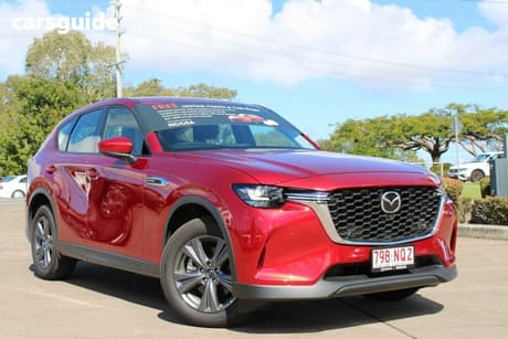 Red 2025 Mazda CX-60 Wagon D50E Evolve Hybrid