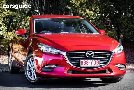 Red 2018 Mazda 3 Sedan Neo Sport