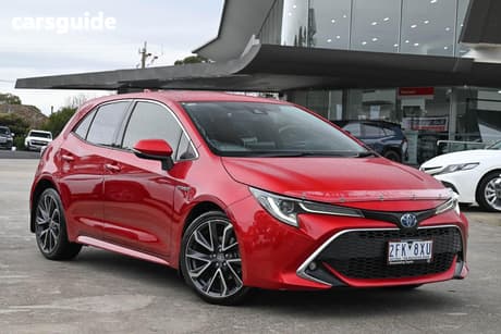 Red 2021 Toyota Corolla Hatchback Zr Hybrid