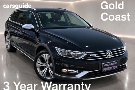 Black 2017 Volkswagen Passat Wagon Alltrack 140 Tdi