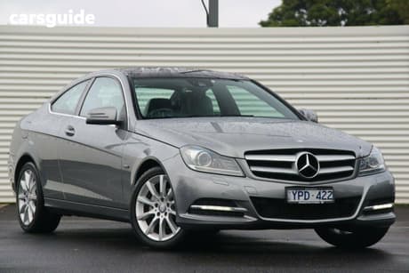 Silver 2011 Mercedes-Benz C180 Coupe Be