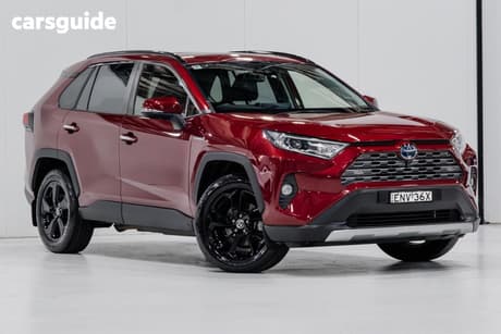 Red 2021 Toyota RAV4 Wagon Cruiser (2Wd) Hybrid
