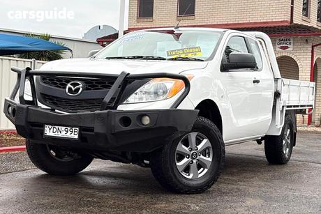 White 2014 Mazda BT-50 Freestyle Cab Chassis Xt (4X4)