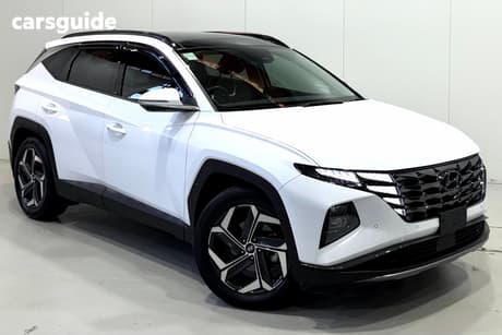 White 2022 Hyundai Tucson Wagon Highlander (Awd)
