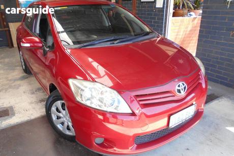Red 2010 Toyota Corolla Hatchback Ascent