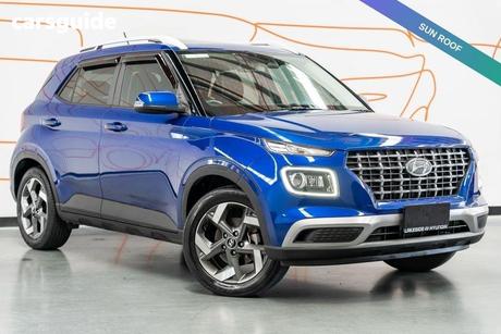 Blue 2023 Hyundai Venue Wagon Elite (Black) Sunroof