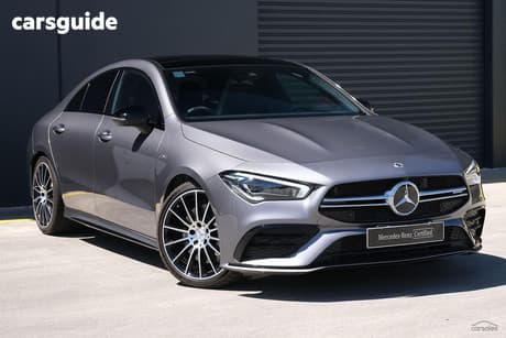 Grey 2020 Mercedes-Benz CLA35 Coupe 4Matic